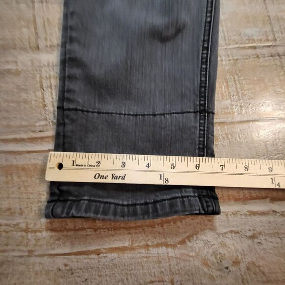 MELISSA MCCARTHY SEVEN 7 Womens 22W Black Skinny Jeans Distressed Fleece Accents - Picture 6 of 11